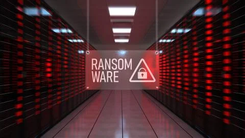 Alert Data Center Ransomware イラスト素材