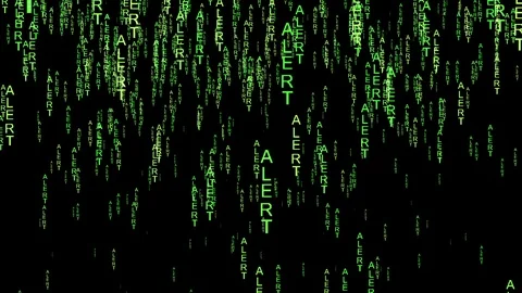 Alert data code matrix style Stock Footage 116917298