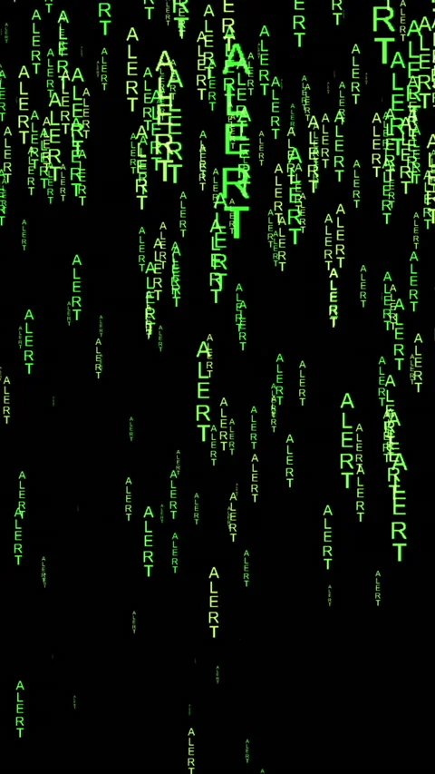 Alert data code matrix style Stock Footage 221490938