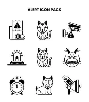Alert DuoTone Bundle Icons Pack Illustrazione stock