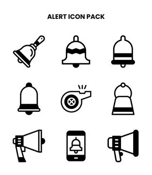 Alert DuoTone Bundle Icons Pack Stock Illustration