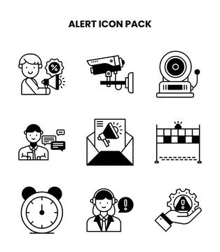 Alert DuoTone Design Icons Pack Illustrazione stock