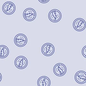 Alert electricity line seamless pattern Stock Illustration