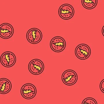 Alert electricity vector seamless pattern 스톡 일러스트