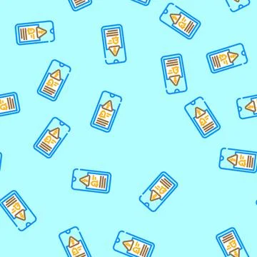 Alert electricity vector seamless pattern Illustrazione stock