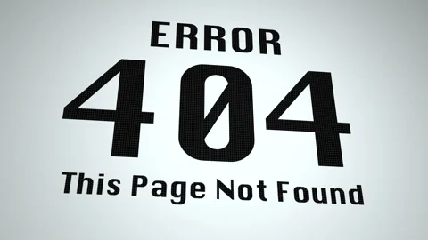 Alert 'Error 404 This Page Not Found' Message Appears on user screen Stock Footage 319820861