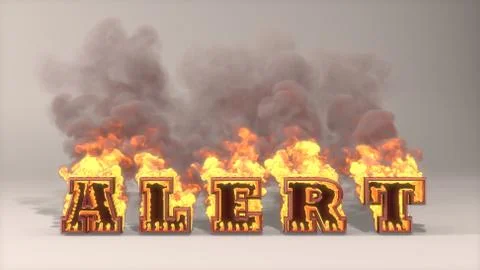 Alert flame Illustrazione stock