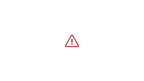 Alert icon Animation , alert warning red symbol,alert transparent backgroun.. Stock Footage 307311902