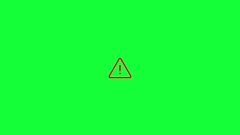 Alert icon Animation , alert warning red symbol,alert transparent backgroun.. Stock Footage 307311907