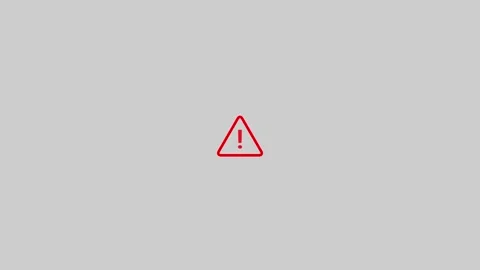 Alert icon Animation , alert warning red symbol,alert transparent backgroun.. Stock Footage 307311908