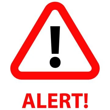 Alert icon. Attention warning attacker alert sign. Danger and Warning Stock Illustration