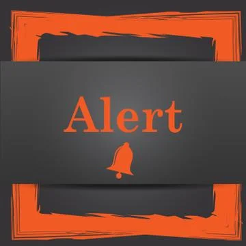 Alert icon. Internet button on grey background.. Stock Illustration
