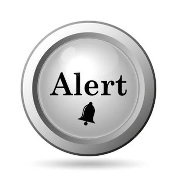 Alert icon. Internet button on white background.. Stock Illustration