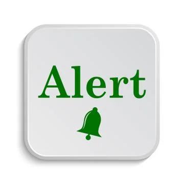 Alert icon. Internet button on white background.. Stock Illustration