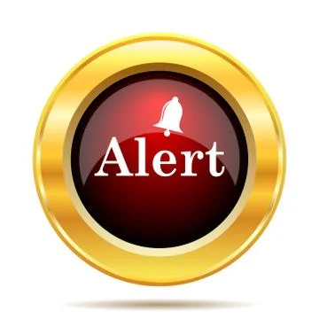 Alert icon. Internet button on white background.. Stock Illustration
