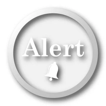 Alert icon. Internet button on white background.. Stock Illustration