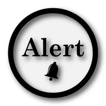 Alert icon. Internet button on white background.. Stock Illustration