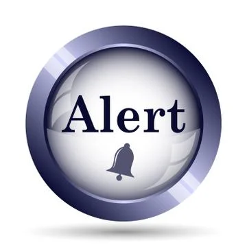 Alert icon. Internet button on white background.. Stock Illustration