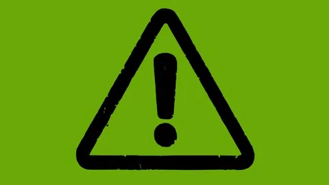 Alert icon line boil effect animation Stock Footage 341602249