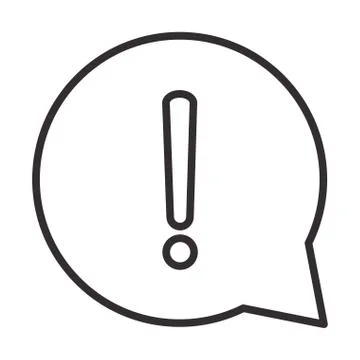 Alert icon, notice message attention danger exclamation mark precaution, line 스톡 일러스트