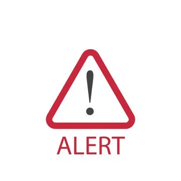 Alert icon in red Stock Illustration