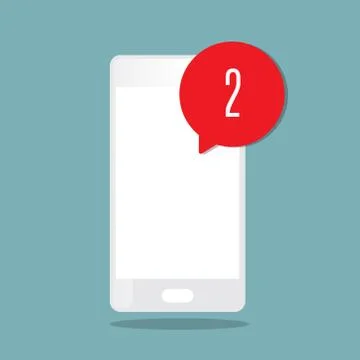 Alert icon with smartphone vector illustration Stock Illustration