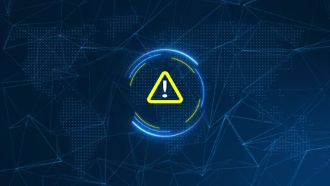 Alert icon Technology Background Video stock 262598866