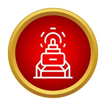 Alert light siren emergency warning icon concept Ilustração Stock