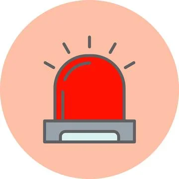 Alert Line Filled Circle Icon Stock Illustration