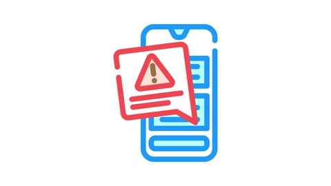 Alert message color icon animation Stock Footage 327268903