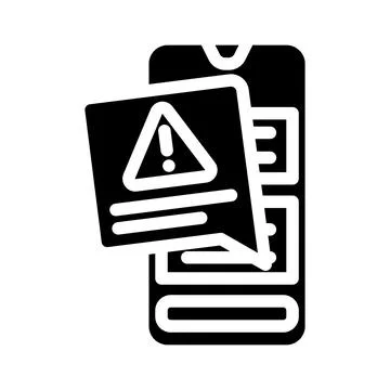 Alert message glyph icon vector illustration 스톡 일러스트
