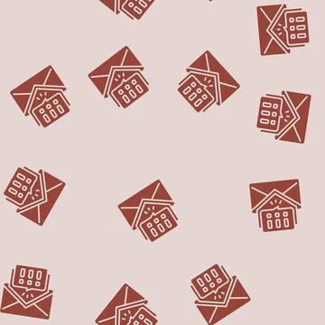 Alert message glyph seamless pattern Stock Illustration