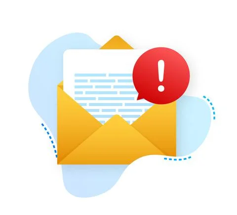 Alert message laptop notification. Danger error alerts, laptop virus problem or 스톡 일러스트