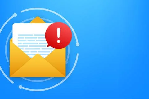 Alert message laptop notification. Danger error alerts, laptop virus problem or Stock Illustration