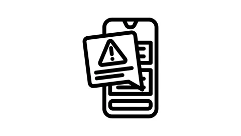 Alert message line icon animation Stock Footage 326762601