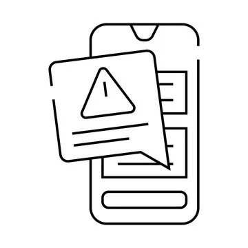 Alert message line icon vector illustration 库存插图