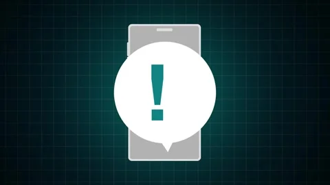 Alert message mobile notification. Danger error alerts animation. Emergency aler Stock Footage 316408074