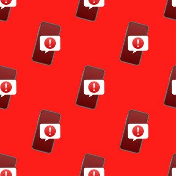 Alert message mobile notification pattern. Danger error alert. Vector Stock Illustration