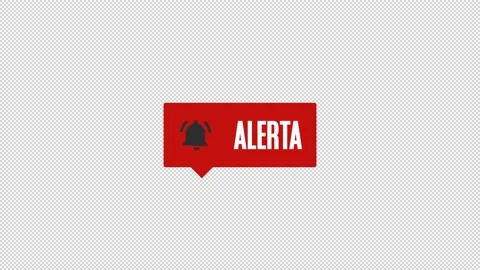 Alert message, motion graphics with alpha channel Stock Footage