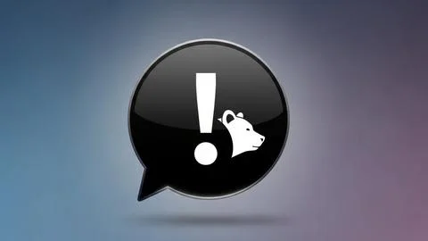 Alert message with mouse icon Stock Illustration