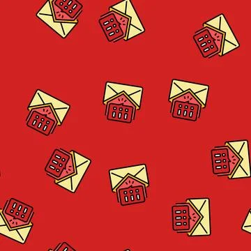 Alert message vector seamless pattern Stock Illustration