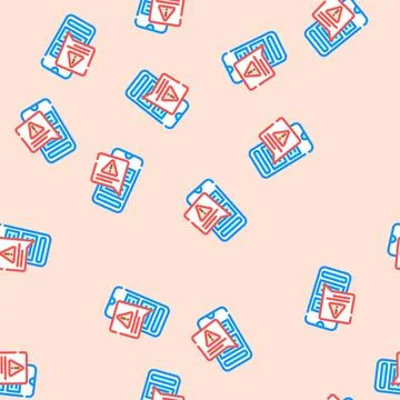 Alert message vector seamless pattern Stock Illustration