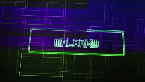 Alert Message With Warning Information About System Was Hacked Stock Footage 139107639