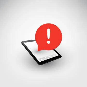 Alert, Mobile Phone Notification, Warning, Important Message, Vector Illust.. イラスト素材