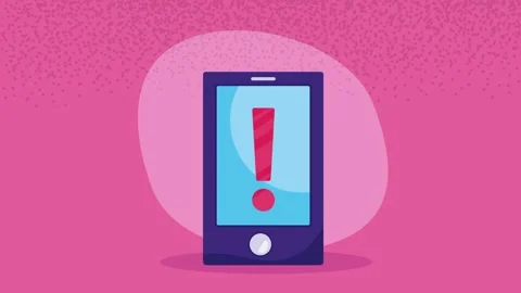 Alert notification appearing on blue smartphone screen as dynamic motion gr.. Stock Footage 339049281