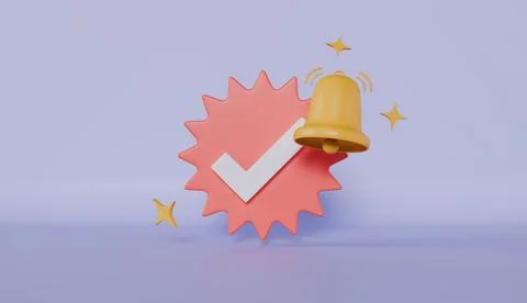 Alert notification with checkmark button choice for false, correct, tick Stock Illustration