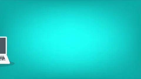 Alert notification on laptop computer vector, hacker, hacker detection, malware  Stock Footage 134874396