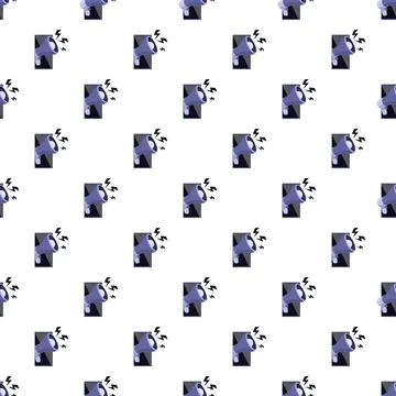 Alert notification pattern with megaphone screaming from smartphone Stock Illustration