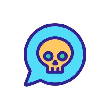 Alert poisoning icon vector. Isolated contour symbol illustration Illustration