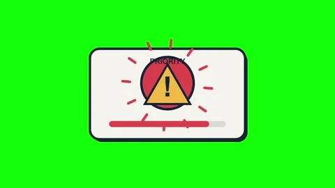 Alert Priority Badge Green Screen Overlay Stock-Footage 343080680